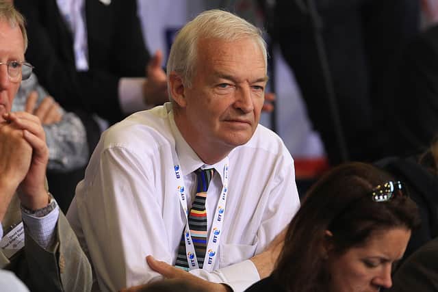 Jon Snow watching a Boccia match at the Paralympics in 2004  (Photo: Michael Steele/Getty Images)