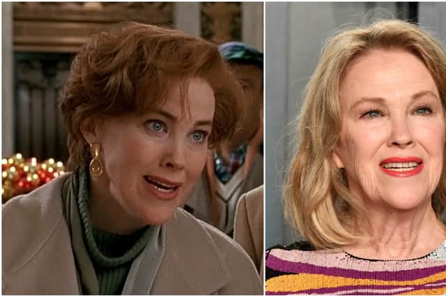 Left: Catherine O’Hara in Home Alone 2 (Credit: Disney) / Right: Catherine O’Hara in 2020 (Credit: Frazer Harrison/Getty Images)