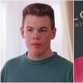 Left: Devin Ratray in Home Alone (Credit: Disney) / Right: Devin Ratray in 2014 (Credit: Imeh Akpanudosen/Getty Images)