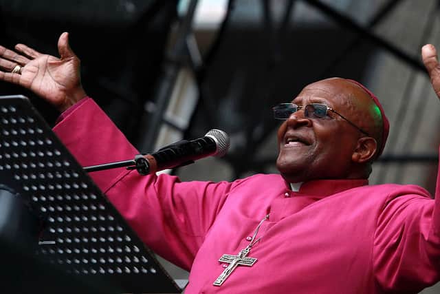 As well as fighting apartheid, Desmond Tutu spoke out against racial and social injustices across the world (image: AFP/Getty Images)