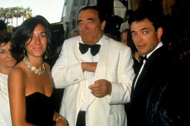 Ghislaine Maxwell with her father Robert and brother Ian