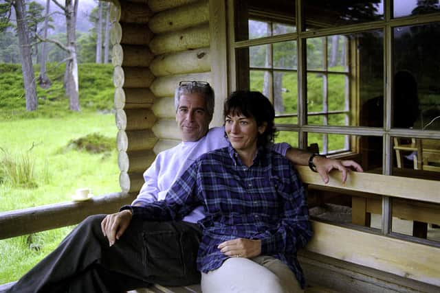Ghislaine and Epstein in what is believed to be one of the Queen’s log cabins 