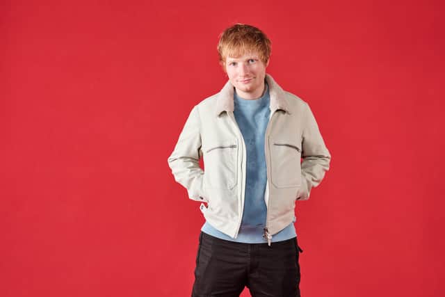 Ed Sheeran getting ready for the 2021 Hootenanny (Credit: BBC/Michael Leckie)