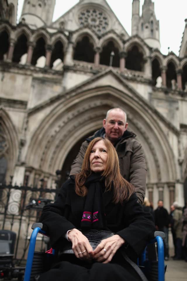 Anne Williams outside court in 2012, following the quashing of an ‘accidental death’ verdict in the Hillsborough case 