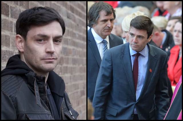 McNulty takes on the role of Andy Burnham, pictured at the 25th Anniversary of Hillsborough