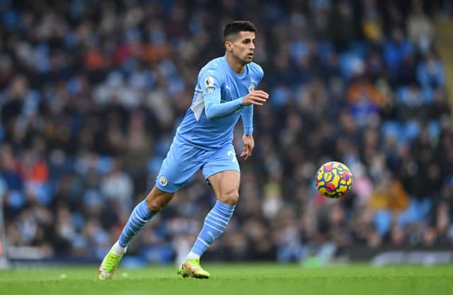 Joao Cancelo of Manchester City. (Photo by Gareth Copley/Getty Images)