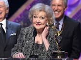 Betty White as she accepts a Daytime Emmy Lifetime Achievement Award (Photo: Jesse Grant/Getty Images for NATAS)