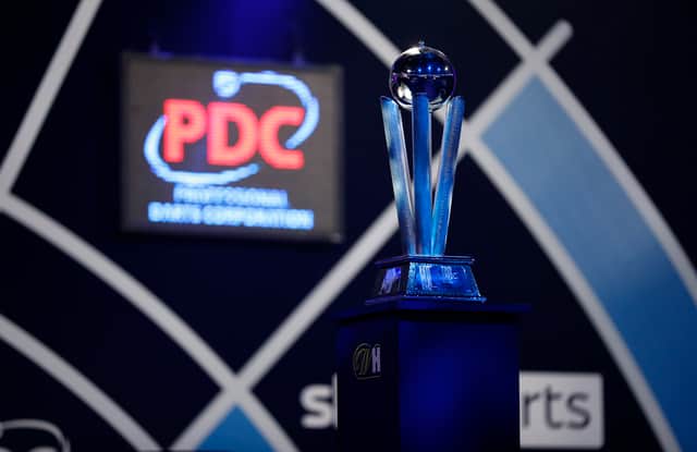 A view of the Sidwell trophy prior to the final match on Day Sixteen of The PDC William Hill World Darts Championship at Alexandra Palace on January 03, 2021