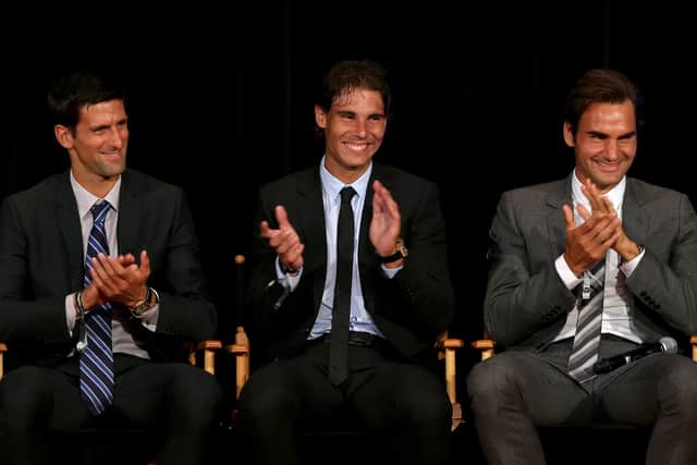 Djokovic, Nadal and Federer all have 20 singles titles each 
