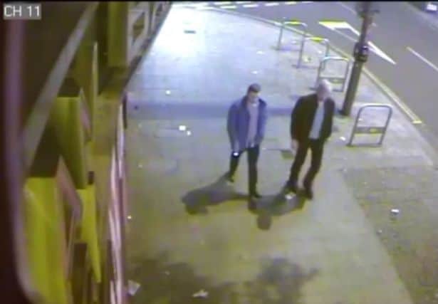 CCTV image of Port (right) with 25-year-old Jack Taylor on their way to the serial killer’s one-bedroom flat
