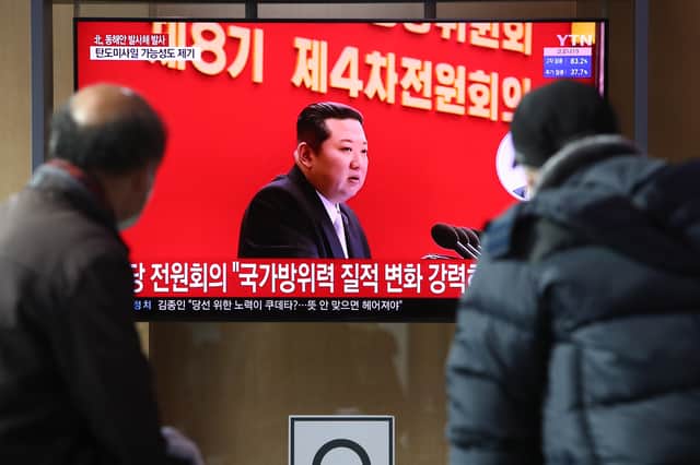 North Korea launched a missile into the seat in its first missile launch since October. (Credit: Getty)