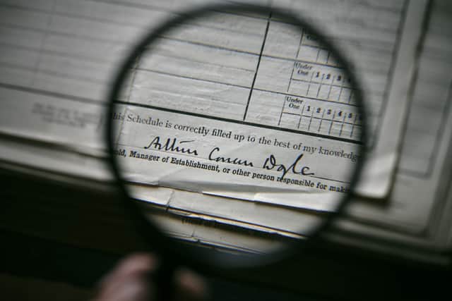 The 1921 Census record shows author Arthur Conan Doyle, best known for writing Sherlock Holmes (Photo: PA)