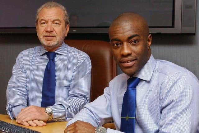 Campbell with Lord Sugar in 2005 (Picture: BBC)