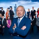 Alan Sugar, flanked by the 2022 candidates for The Apprentice (Credit: BBC/Boundless/Ray Burmiston)