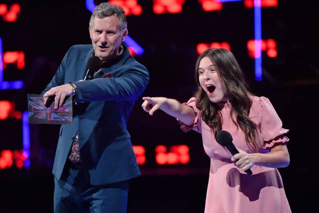 Rosie Jones with The Last Leg host Adam Hills at the National Lottery’s Paralympics GB Homecoming (Photo: Ian Gavan/Getty Images for The National Lottery)
