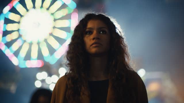 <p>Zendaya as Rue in Euphoria (Credit: HBO)</p>