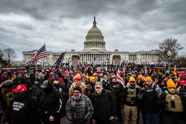 Pro-Trump protesters gather in front of the U.S. Capitol Building on 6 January 2021. (Pic: Getty)