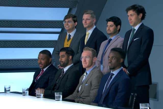 The male candidates on The Apprentice (Photo: BBC)