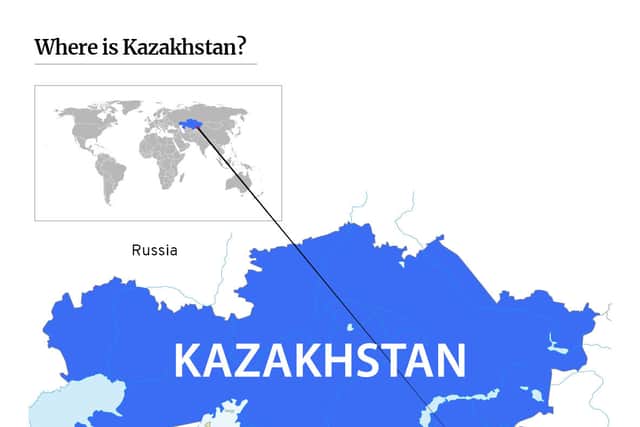 Kazakhstan shares borders with Russia to the north and China to the east (image: NationalWorld/Mark Hall)