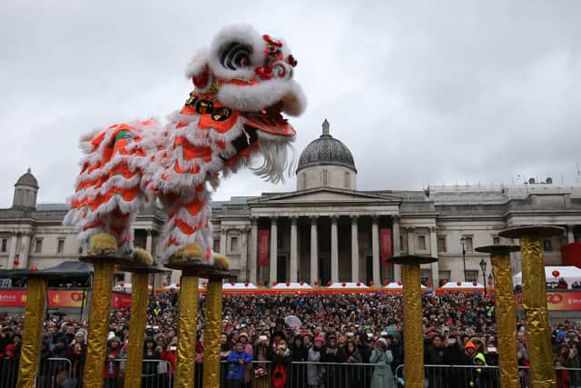Chinatown and Trafalgar Square in London are usually at the centre of the UK’s Chinese New Year celebrations (image: AFP/Getty Images)