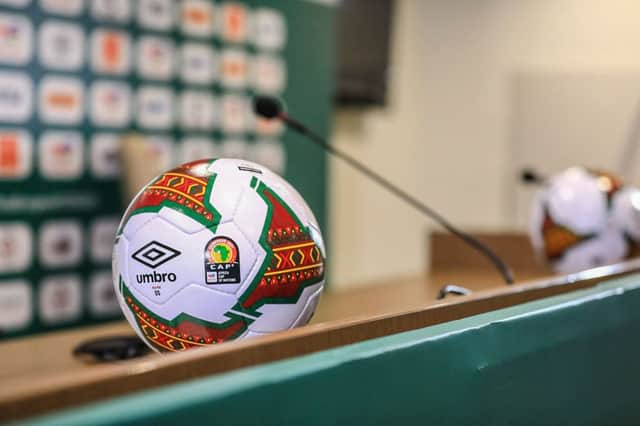 A general view of the official ball of the Africa Cup of Nations (CAN) 2021. (Photo by DANIEL BELOUMOU OLOMO/AFP via Getty Images)