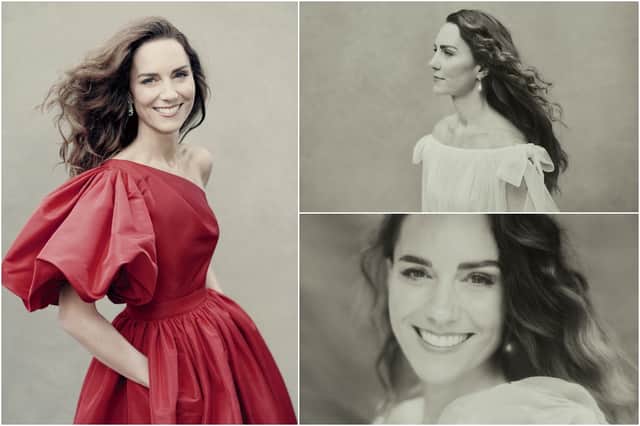 Three new photographic portraits released by Kensington Palace of the Duchess of Cambridge who celebrates her 40th birthday on Sunday 9 January (Photos: Paolo Roversi)