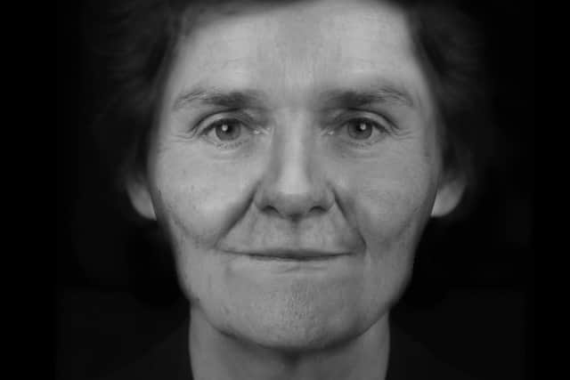 Facial reconstruction of Port Logan woman.