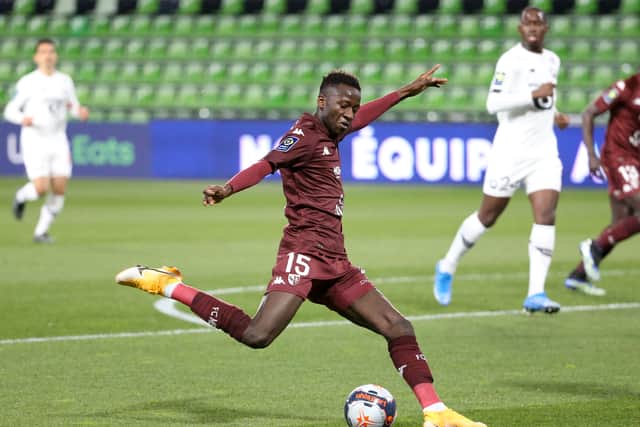 Pape Matar Sarr of FC Metz during the Ligue 1 match . (Photo by John Berry/Getty Images)