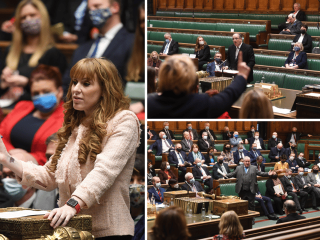 Deputy Labour leader Angela Rayner and SNP Westminster leader Ian Blackford was among those to address an absent PM about alleged lockdown parties. (Credit: PA)