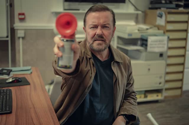 Ricky Gervais in After Life Series 3 (Credit: Ray Burmiston/Netflix)