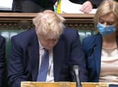 Boris Johnson during Prime Minister's Questions in the House of Commons, London