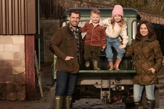 Andy, Marnie, Milo and Liz now live on a farm at the edge of the Peak District (Picture: BBC One)