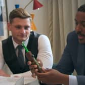 The boys with their brown wand toothbrush (Photo: BBC)