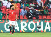 Egypt’s forward Mohamed Salah reacts  during the Group D Africa Cup of Nations (CAN) 2021 football match between Nigeria and Egypt at Stade Roumde Adjia in Garoua on January 11, 2022