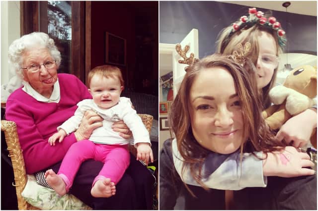 Peggy Haddock (pictured holding her great-granddaughter Faith) passed away one day before the ‘wine and cheese’ party in the Downing Street garden.