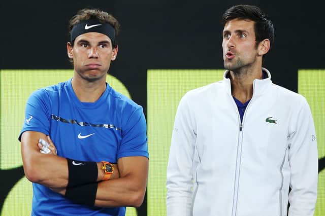 Nadal, left, has said Djokovic would be missed at the Open, while previously saying he could be playing ‘without a problem'