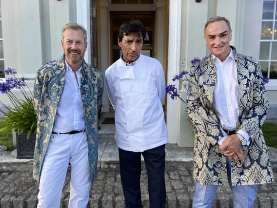 'Keeping Up With The Aristocrats' on ITV features Lord Ivar Mountbatten, chef Jean-Christophe Novelli and James Coyle. (Image credit: ITV)