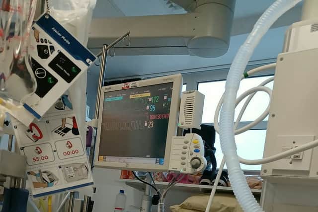 The life support equipment Andrew Pugh was connected to.