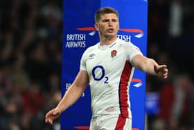 Owen Farrell of England looks on during the Autumn Nations Series match between England and Australia at Twickenham Stadium on November 13, 2021 in London, England