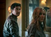 Jason Bateman as Martin ‘Marty’ Byrde, Laura Linney as Wendy Byrde in episode 401 of Ozark (Credit: Netflix)