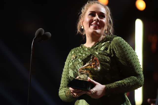 Adele during The 59th GRAMMY Awards (Photo: Christopher Polk/Getty Images for NARAS)