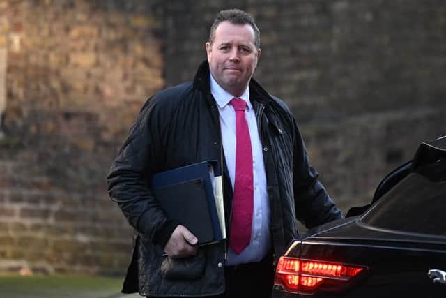  Chief Whip Mark Spencer in seen in Downing Street in central London on January 17, 2022 (image: Daniel Leal/AFP via Getty Images)
