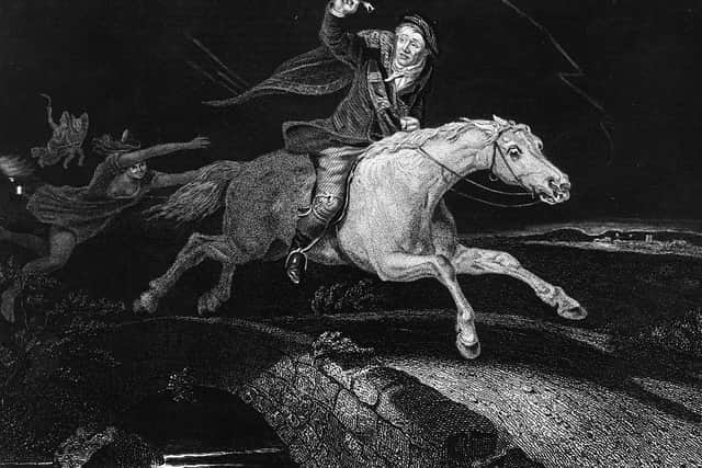 Tam O’Shanter fleeing on horseback from the ‘hellish legion’ (Photo: Hulton Archive/Getty Images)