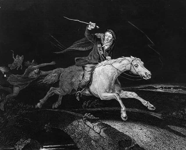 Tam O’Shanter fleeing on horseback from the ‘hellish legion’ (Photo: Hulton Archive/Getty Images)