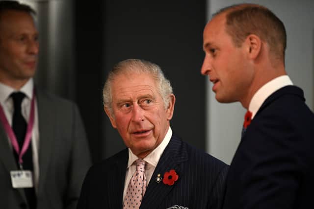 Prince Charles, Prince of Wales speaks with Prince William, Duke of Cambridge (Photo by Daniel Leal-Olivas - Pool / Getty Images)