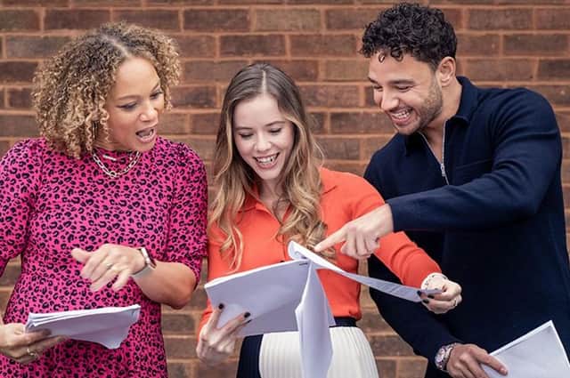 Actors Angela Griffin, Katie Griffiths and Adam Thomas are set to reprise their roles on the new series of Waterloo Road. (Credit: BBC)