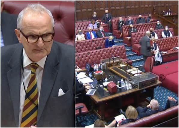Lord Agnew of Oulton criticised his party’s “schoolboy” handling of fraudulent Covid business loans before walking out of the Lords (PA)