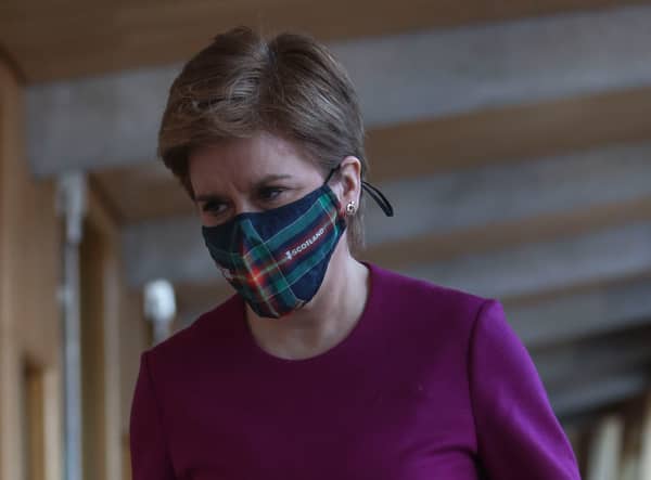 Nicola Sturgeon has announced changes to Scotland’s Covid measure, including working from home guidance. (Credit: Getty)