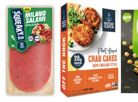 Here are 10 new vegan meat free products available from a supermarket near you (images: Squeaky Bean/Good Catch/The Tofoo Co)