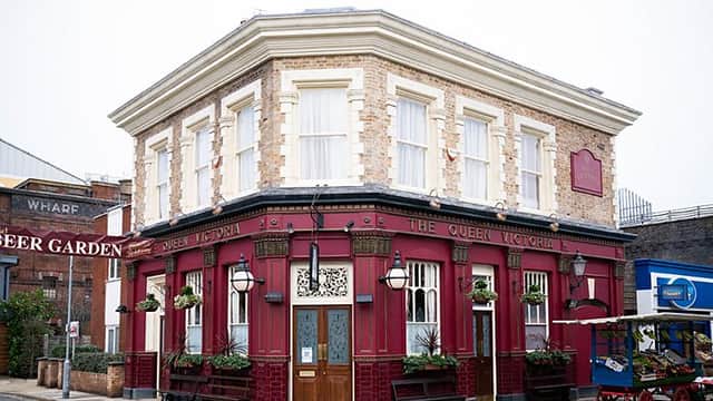 The new Eastenders set ran over budget by almost £27million, reaching a cost of £86.7m by its completion. (Credit: BBC)